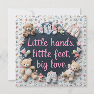 Kleine handjes kleine voetjes kaart