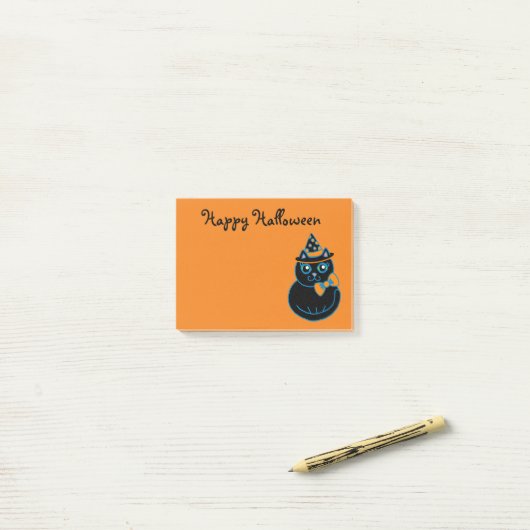 Kleine Happy Halloween Post Het merkt op Post-it® Notes (Op bureau)