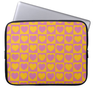 Kleine haren schaakrooster naadloos. Cute litt Laptop Sleeve