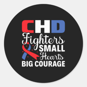 Kleine Hart Grote Moed - Bewustzijn van CHD Ronde Sticker