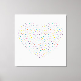 Kleine harten - Aquarelle Canvas Afdruk