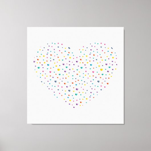 Kleine harten - Aquarelle Canvas Afdruk (Voorkant)
