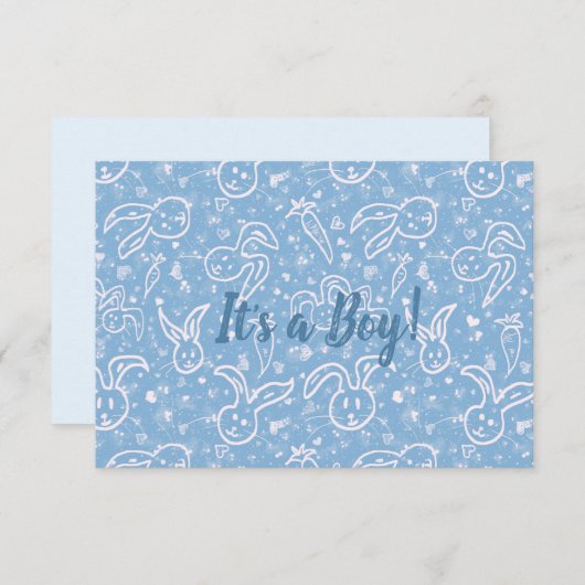 Kleine harten en Bunnies - transparant patroon. Aankondiging (Voorkant / Achterkant)