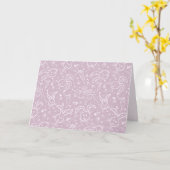 Kleine harten en Bunnies - transparant patroon. Kaart (Gele Bloem)