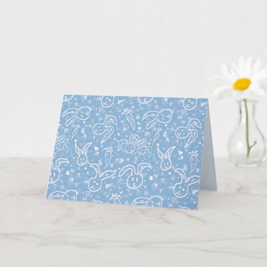 Kleine harten en Bunnies - transparant patroon. Kaart (Kleine Plant)