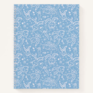 Kleine harten en Bunnies - transparant patroon. Notitieboek