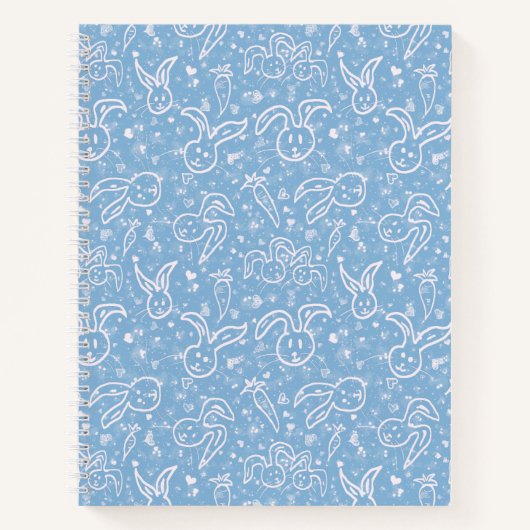 Kleine harten en Bunnies - transparant patroon. Notitieboek (Voorkant)