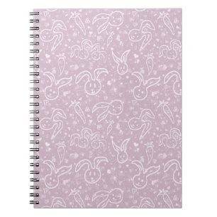 Kleine harten en Bunnies - transparant patroon. Notitieboek
