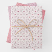 Kleine harten en Stippen Inpakpapier Vel (In situ)