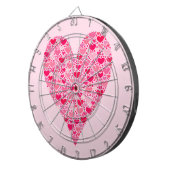Kleine harten Grote Harten op Roos Roze Dartbord (Voorkant Rechts)