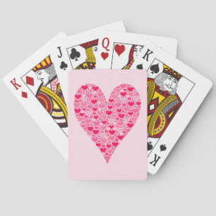 Kleine harten Grote Harten op Roos Roze Valentijns Speelkaarten