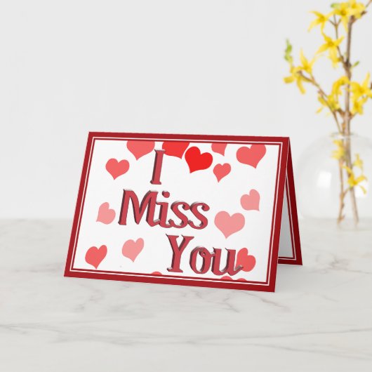 Kleine harten - Ik Miss U Kaart (Gele Bloem)