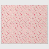 Kleine harten in roze tinten cadeaupapier (Vlak)