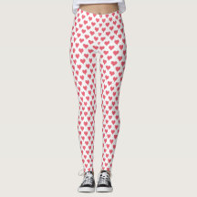 Kleine harten Rode Witte Leggings