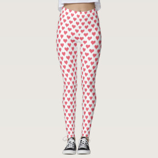 Kleine harten Rode Witte Leggings