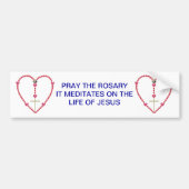 Kleine harten Rosary Bumpersticker (Voorkant)