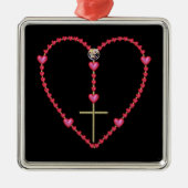 Kleine harten Rosary Metalen Ornament (Voorkant)