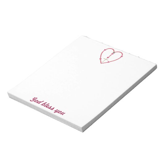 Kleine harten Rosary Notitieblok (Linkerzijde)