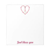 Kleine harten Rosary Notitieblok (Voorkant)