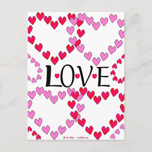 Kleine harten Roze rode klep Briefkaart (Voorkant)