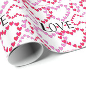 Kleine harten Roze rode klep Cadeaupapier (Rol Hoek)