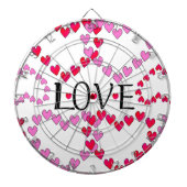 Kleine harten Roze rode klep Dartbord (Voorkant)