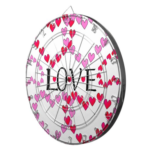 Kleine harten Roze rode klep Dartbord (Voorkant Rechts)