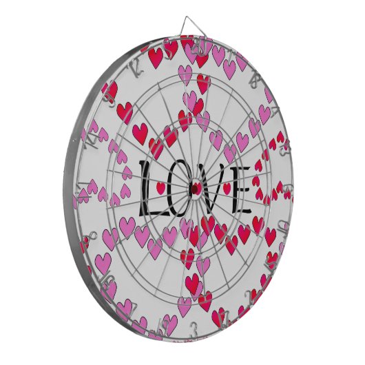 Kleine harten Roze rode klep Dartbord (Voorkant Links)