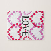 Kleine harten Roze rode klep Legpuzzel (Horizontaal)