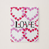 Kleine harten Roze rode klep Legpuzzel (Verticaal)