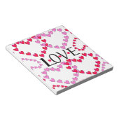 Kleine harten Roze rode klep Notitieblok (Schuin)