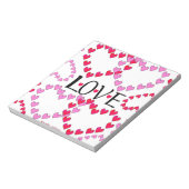 Kleine harten Roze rode klep Notitieblok (Linkerzijde)