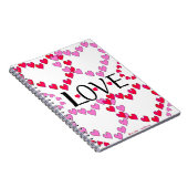 Kleine harten Roze rode klep Notitieboek (Rechterzijde)