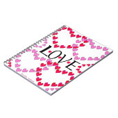 Kleine harten Roze rode klep Notitieboek (Linkerzijde)