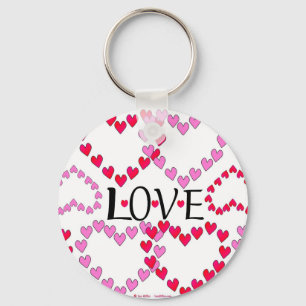 Kleine harten Roze rode klep Sleutelhanger