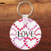 Kleine harten Roze rode klep Sleutelhanger (Voorkant)