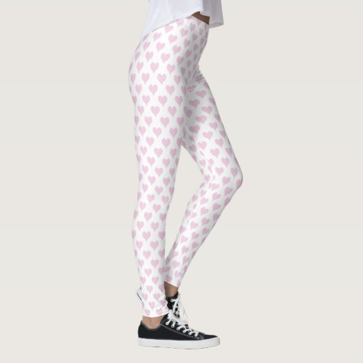 Kleine harten Roze Witte Leggings (Rechts)