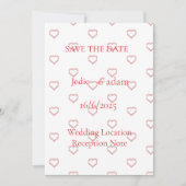 kleine harten trouwfeest save the date (Voorkant)