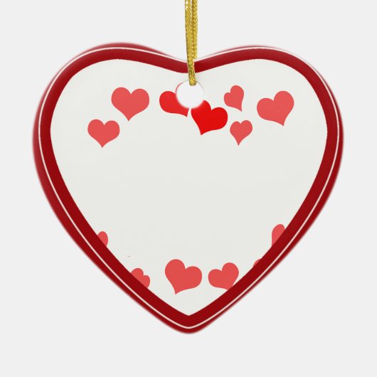 Kleine harten - Voeg je bericht toe Keramisch Ornament (Voorkant)
