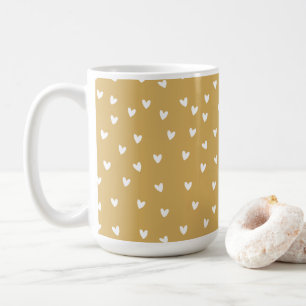Kleine hartjes oker classic koffiethee mok