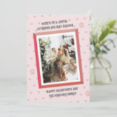 Kleine hartjes patroon feestdagenkaart (Staand voorkant)