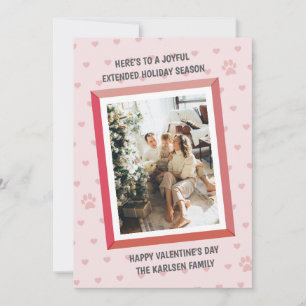 Kleine hartjes patroon feestdagenkaart