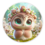 kleine hazelnoot keramische knop (Voorkant)