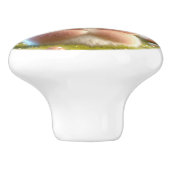 kleine hazelnoot keramische knop (Zijkant)