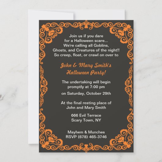  kleine heks boilend Trouble Halloween Kaart (Achterkant)