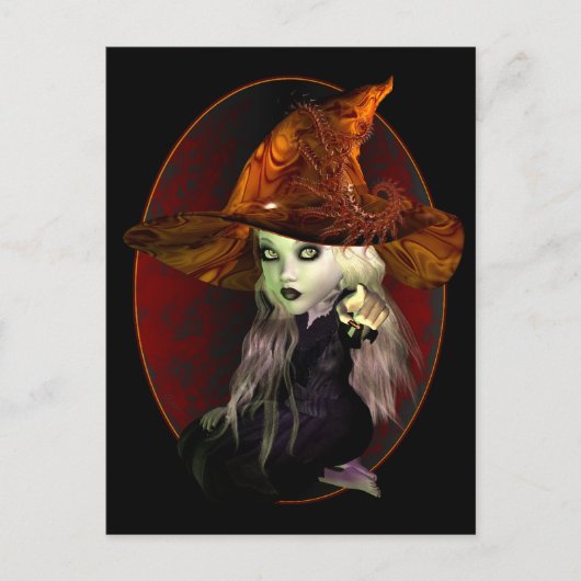 Kleine heks briefkaart (Voorkant)