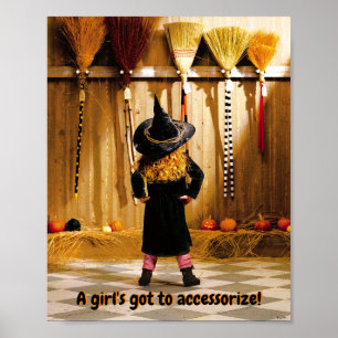 Kleine heks die een kamer kiest poster