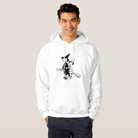 Kleine heks en clown hoodie (Voorkant volledig)