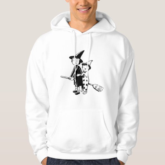 Kleine heks en clown hoodie (Voorkant)