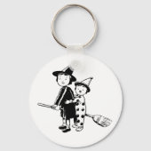 Kleine heks en clown sleutelhanger (Voorkant)
